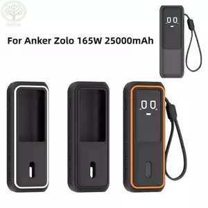 Hộp đựng silicon AMLU, Vỏ bảo vệ ngân hàng điện chống sốc chống rơi, Lỗ dây buộc linh hoạt di động Bộ sạc điện thoại chống trầy xước cho Anker Zolo165W 25000mAh Ngoài trời