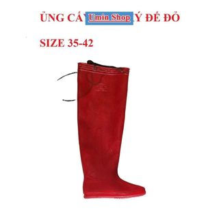 Ủng cấy Vĩnh Ký size 35-42 màu đỏ dày dặn, ủng đi cấy, ủng lội nước, ủng vk