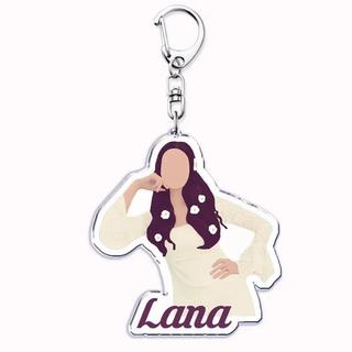 Lana Del Rey Singer Keychain for Accessories Bag Pendant Born To Die Ultraviolence Key Chain Ring Keychains Jewelr