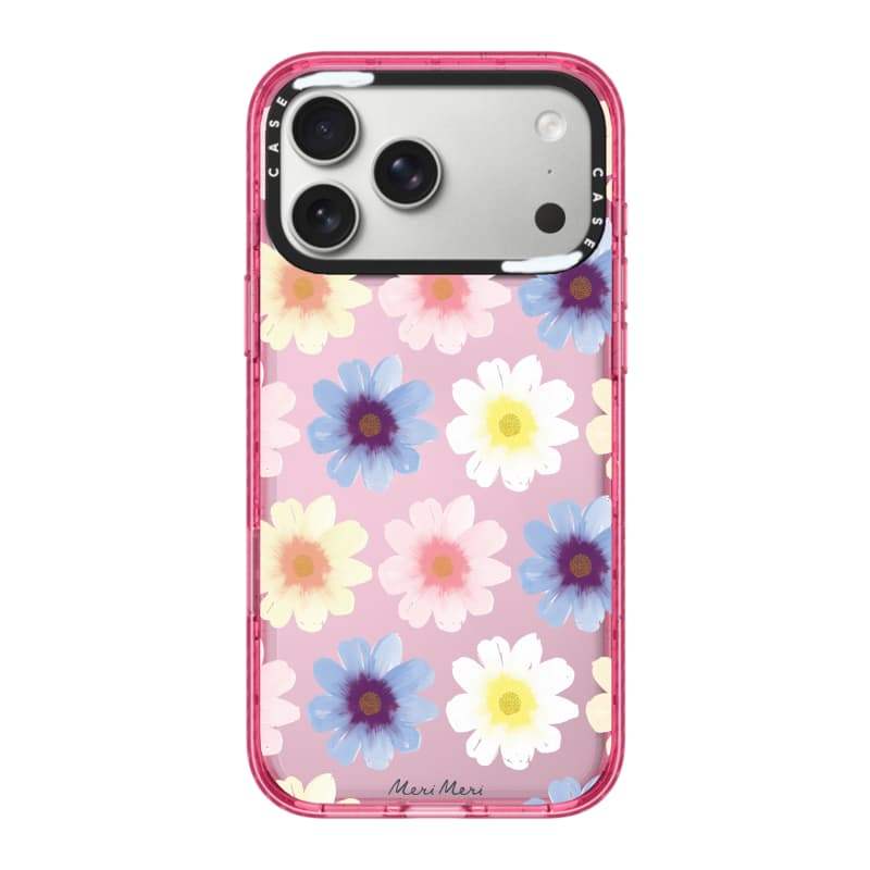 CASECASE X Meri Flower Garden Case Black / Sky Blue / Pink Fizz Candy Collection Color Clear Hard Hard Magnet Impact Case cho Apple IPhone 13 14 15 16 17Pro Max Plus Có Hộp