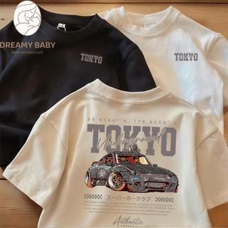 COD✅ (Hồ Chí Minh)DREAMY BABY Áo trẻ em đua xe Tokyo, bền bỉ và thoải mái, kích thước 90-150.