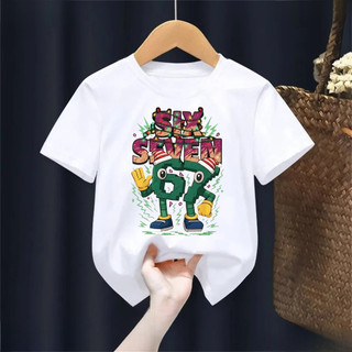 Dễ Thương Trẻ Em Six Seven 67 Kem Hoạt Hình In Hình Áo Sơ Mi Tay Ngắn Mùa Hè Tee