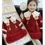 VÁY KID ĐỎ CỔ TRẮNG THÊU PHỐI TUA RUA ZDQ5636
