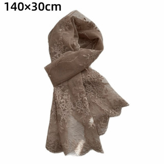 Băng đô thêu JKDESIGN phong cách Pháp với hoạ tiết hoa, size 140 × 30cm