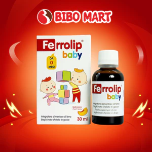 Sắt Ferrolip Baby Sắt Hữu Cơ Cho Bé Dạng Nhỏ Giọt Hương Đào Dễ Uống Lọ 30ml - Bibo Mart