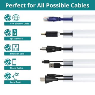 Tấm che cáp NEAVERLER, Tấm che khuyết điểm cáp góc tam giác 100cm, Tấm che dây PVC tự dính chất lượng cao Sàn tường