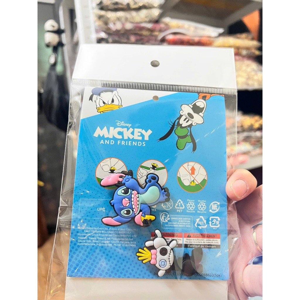 Set charm/Sticker gắn dép Stitch dễ thương 6 món