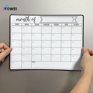 Lịch tẩy khô từ tính sành điệu YOWEI - Công cụ lập kế hoạch hàng tháng đa năng cho tủ lạnh - Dễ dàng tổ chức & trang trí nhà bếp VN