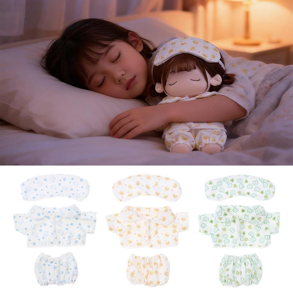 Quần áo búp bê SEREIN, Bộ đồ ngủ búp bê hình ngôi sao hoạt hình 20cm, Bộ đồ ngủ thay đổi quà tặng Trò chơi Phụ kiện búp bê Đạo cụ ảnh Quần áo Mini Bộ búp bê nhồi bông