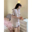 Bộ Đồ Ngủ Bằng Lụa Băng Nữ Tay Ngắn 2025 ins Màu Khóa Học Sinh Homewear Phù Hợp Với Cảm Giác Cao Cấp