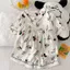 Now Hair Band Ngực Pad Bộ Đồ Ngủ Nữ Mây Cotton Quần Short Tay Ngắn 2025ins Bé Gái Cổ Chữ V Loungewear Set