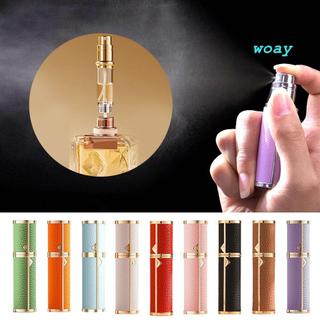 Chai Nước Hoa WOAY, Chai Xịt Rỗng Da PU, Thời Trang 5ml Họa Tiết Vải Lười Đáy Làm Đầy Siêu Mịn Sương Thơm Hộp Đựng Người Phụ Nữ