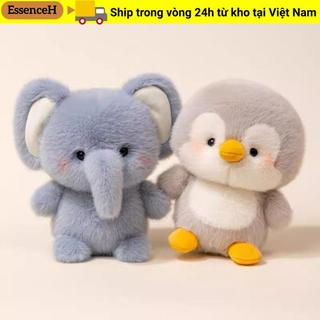 Búp bê đồng hành sang trọng ESSENCEH, Gối động vật nhồi bông voi 16cm, Kawaii Siêu mềm Gấu sang trọng Động vật sang trọng Bàn làm việc đồ chơi sang trọng