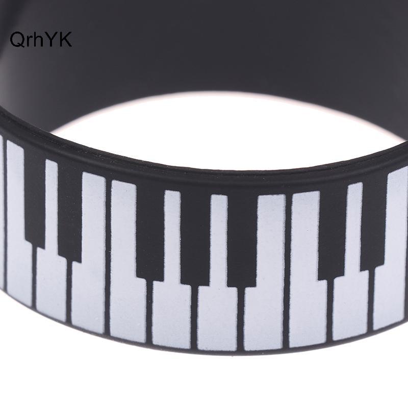 Vòng Tay Silicon Hình Bàn Phím Piano Phong Cách Thời Trang, quà tặng hoàn hảo cho người yêu âm nhạc và lễ hội