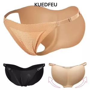 KUEDFEU Phụ Nữ Xốp Đệm G-string Giả Mông Quần Đùi Liền Mạch Điều Khiển Đẩy Lên Quần Lót