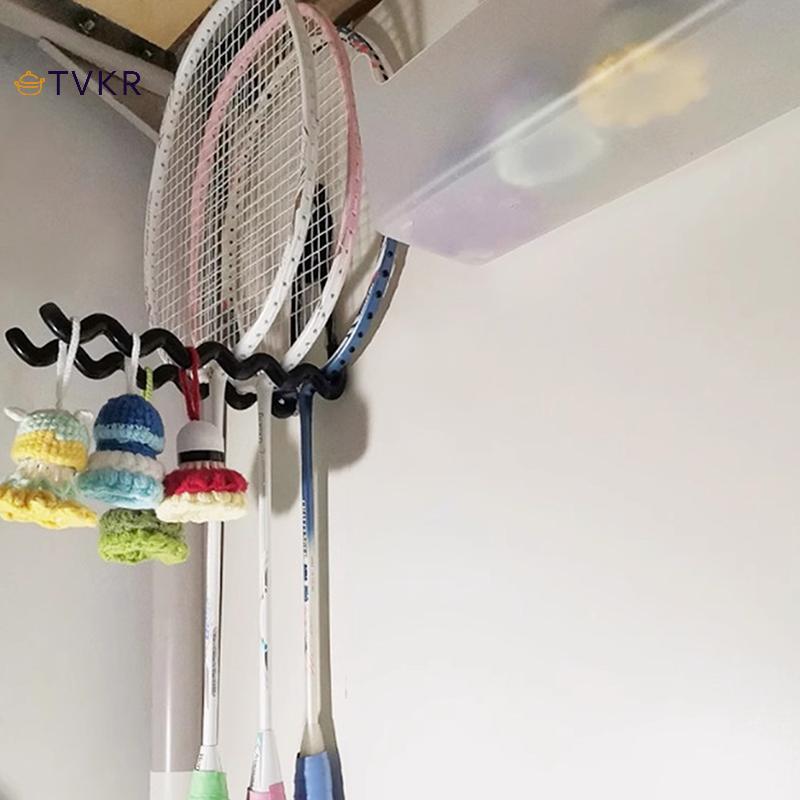TVKR Treo Tường Raet Giá Đỡ Tennis Raet Giá Đỡ Cầu Lông Raet Giá Đỡ Sóng Tường Móc Lưu Trữ Giữ Nhiều Vợt Ra OIK