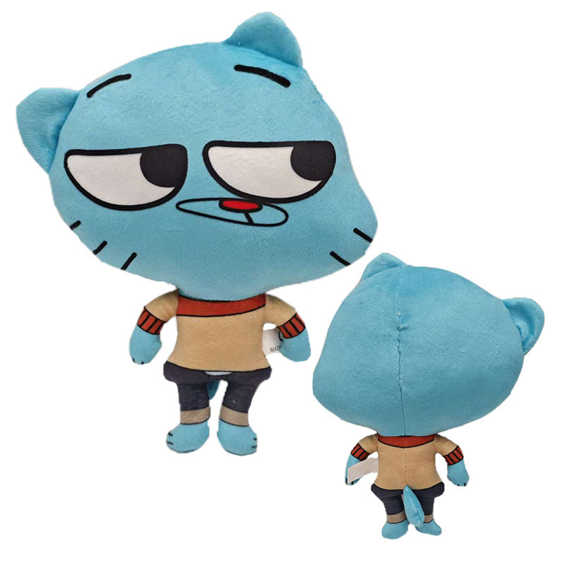 Thế giới tuyệt vời của Gumball Đồ chơi sang trọng - Búp bê nhồi bông mạng hoạt hình Gumball & Darwin dành cho trẻ em và người hâm mộ
