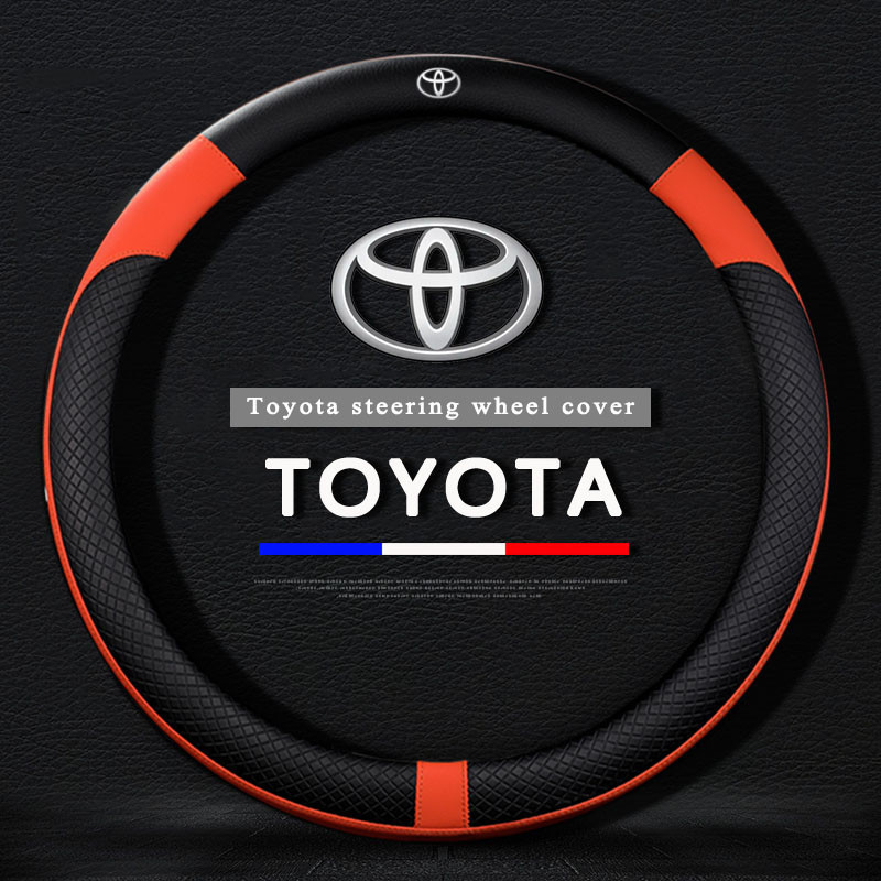 Dành Cho Xe Toyota Camry Corolla RAV4 Highlander Cruiser Land vios Avanza Rush Calya Innona fortuner hilux CH-R Yaris wigo Prius Ô Tô Vô Lăng Bao Da Chống Trơn Trượt