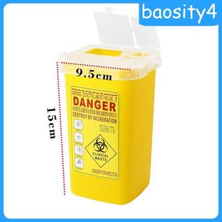 Hộp đựng rác thải lưỡi kim Sharps màu vàng có nắp khóa 1.0L