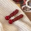 Kẹp Tóc SHUPUN, Chấm Bi Liền Mạch Tóc Barrettes, Mũ Đội Đầu Thời Trang Màu Đỏ Retro Mỏ Vịt Kẹp Tóc Phụ Kiện Tạo Kiểu Tóc