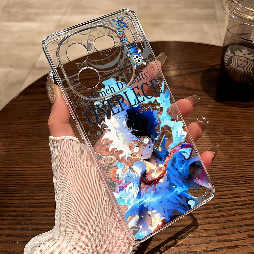 Ốp điện thoại trong suốt mềm One Piece 5th Gear Luffy cho iQOO 15 / 13 / 12 Neo 11 / Neo 10 Z9 Z10 Z11 Turbo / Z10 Turbo + Neo 9 Z9X Z8X ‌Bảo vệ Camera Vỏ iQOO chống sốc