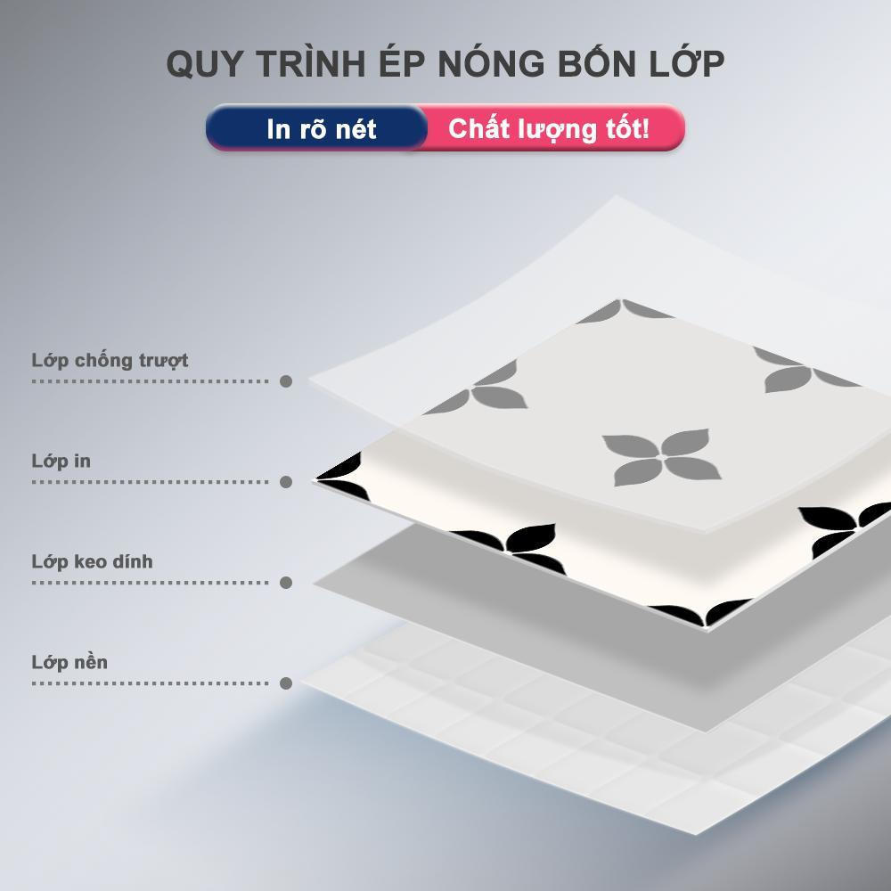 Gạch lát sàn vỏ và dính MORCART, Nhãn dán gạch lát sàn tự dính DIY, Kích thước 11,8 inch x 11,8 inch, Có sẵn trong 1 miếng hoặc 10 miếng, Chống thấm nước, Thích hợp cho phòng tắm, Bộ dụng cụ