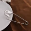 OUSXA An Toàn Pin Vuốt Tóc, Trâm Cài Kích Thước Lớn Kim Loại Tóc Barrettes, Bộ Đồ Cố Định Thời Trang Tối Giản Hình Học Bạc Phụ Kiện Tóc Để Mặc Hàng Ngày