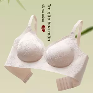 Áo ngực Jacquard, không gọng, không đường may, thân thiện với da, thiết kế liền mạch, hoàn hảo cho mùa xuân và m