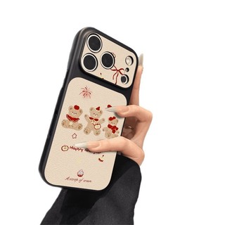 Pháo Hoa Gấu Thích Hợp Cho iPhone17promax Vỏ Điện Thoại 16pro Phong Cách Mới 15pro Niche 16 Da