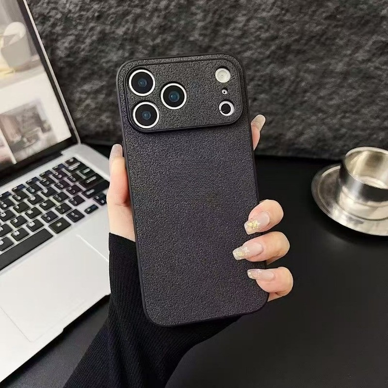 (17 tức thì) Chất liệu kết cấu hố mặt trăng mờ sang trọng Vỏ điện thoại chống sốc Thích hợp cho iPhone 17 16 15 14 13 12 11 Pro Max Plus Ốp lưng