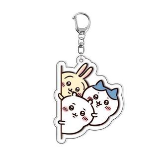 Gantungan Kunci Chiikawa Usagi Karakter Lucu Imut Akrilik Bening Transparan Keychain Hadiah Anime Kawai Kado Figure