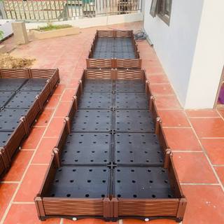 Chậu ghép thông minh 250x100x23cm nhựa HDPE/PP: kết cấu chắc, dễ lắp đặt, phù hợp mọi cây trồng.