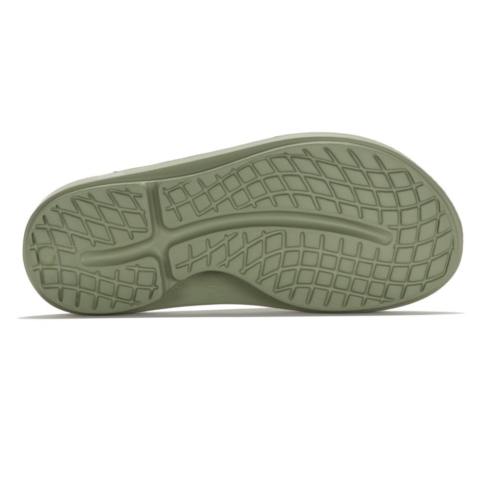 Dép phục hồi sức khoẻ chính hãng OOFOS - Dép Unisex Healthy Olive Green - Xanh rêu
