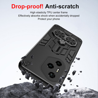 Dành cho Honor 300 Pro / 300 Ultra Ốp điện thoại cứng có giá đỡ vòng loại kéo Chống sốc viền nâng lên mỏng
