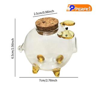 Thủy Tinh Heo Đất Đồ Chơi Đồng Xu Hộp Bảo Quản Trong Suốt Tiết Kiệm Bình Cho Trẻ Em Người Lớn Phòng Học Sử Dụng