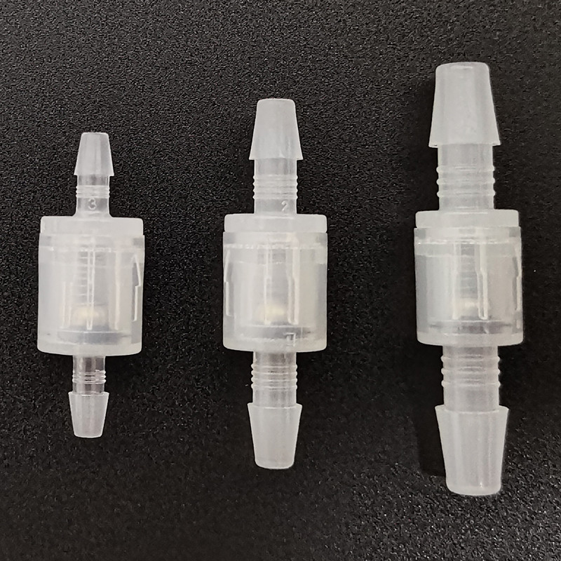 Van một chiều 1/4 3/16 1/8 PP/PVDF chịu áp thấp, van lò xo ozone, dùng cho nước/khí