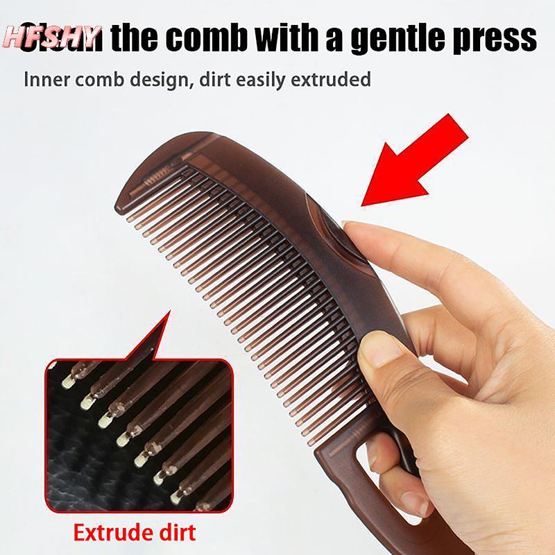 HFSHY Lược Massage Chống Gàu Chống Tĩnh Điện Chống Dính Bàn Chải Tóc Bấm Chống Gàu Dầu Massage Lược Làm Sạch Dụng Cụ Tạo Kiểu VN