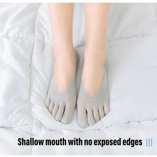 Vớ năm ngón Brelira bằng silicon chống trượt siêu mỏng, vớ thuyền mùa hè, vớ yoga chống trượt thoáng khí không nhìn thấy được.