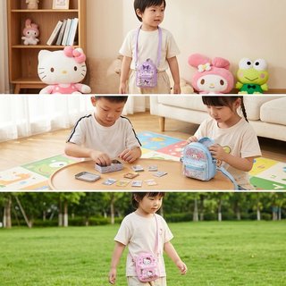 Túi đeo chéo mini văn phòng phẩm – Bộ 24 món – Nhân vật My Melody,Kuromi,Cinnamoroll–Chất liệu an toàn –Nhập vai học tập