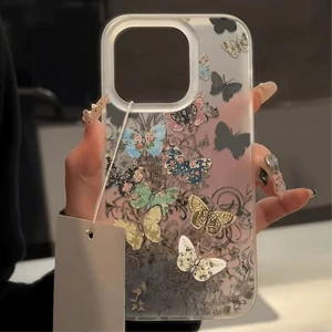 Bướm hoa ins phù hợp với 16 vỏ điện thoại iPhone 17 Air, cảm giác da 14/13/11 Pro