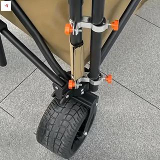 Ghế câu cá ngoài trời bằng hợp kim nhôm với kẹp đứng đa năng, phù hợp cắm trại và sử dụng trong sân vườn.