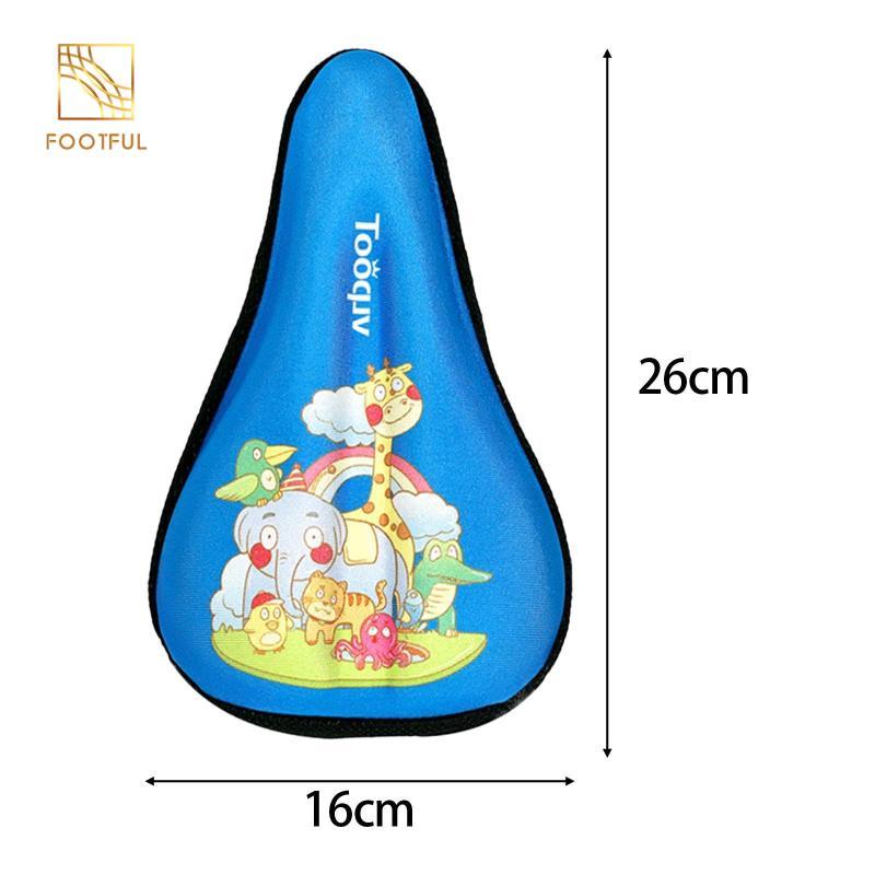 Đệm ngồi xe đạp trẻ em làm từ bọt nhớ silicon dày, có nắp chống mưa