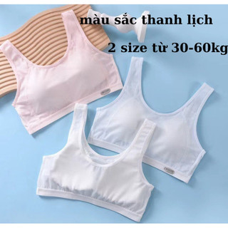 áo lá( áo lót) bé gái từ 10-18 tuổi đệm liền áo 2206 nhiều màu, chất liệu cotton lưới, êm mềm thoáng khí(35-70kg)