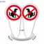 QIUWU "No Dog Poop" Dấu hiệu nhựa Không có lỗ cảnh báo Bãi đậu Dấu hiệu Sân vườn Cảnh báo chống nước ngoài trời cho chủ sở hữu thú cưng Ngăn ngừa ô nhiễm.