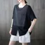 Áo thun ngắn tay bằng vải lanh cotton lụa băng mới mùa hè dành cho nữ, áo thun sọc giản dị phong cách cổ điển dành cho nữ