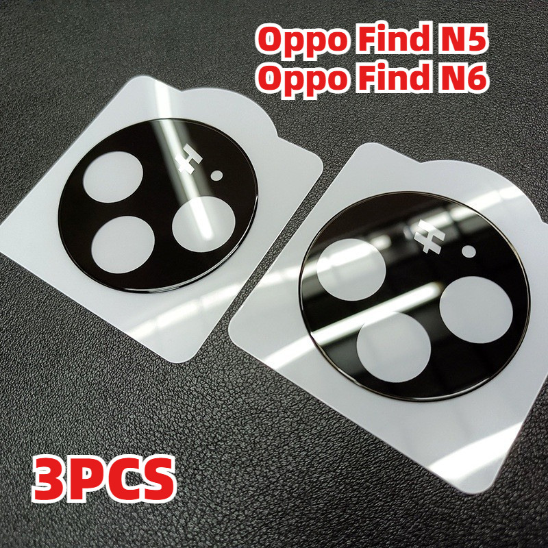 1-3 Chiếc 3D Full Camera Bảo Vệ Cho Oppo Find N6 N5 Đen Edge Ống Kính Máy Ảnh Kính Cường Lực Cho Oppo FindN6 FindN5 Ốp lưng Phụ Kiện Bảo Vệ Ống Kính