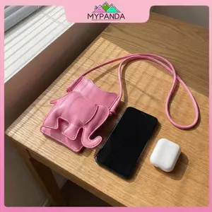 MYPANDA Mini Elephant Túi Đeo Vai Nữ Đeo Vai Thời Trang Ví Nhỏ Ví Đựng Tiền Xu Cho Phong Cách Đường Phố Quán Cà Phê Sử Dụng.