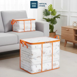 Túi Nhựa PVC Đựng Quần Áo ENODA HOME, Túi Đựng Chăn Màn Có Khóa Kéo Chống Bụi Chống Ẩm TUIPVC002