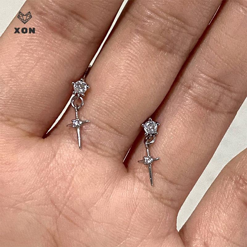 [Mina] Bông Tai Pha Lệ Zircon Sáng Cho Thanh Thiếu Niên Nữ, Thiết Kế Thoáng Mát