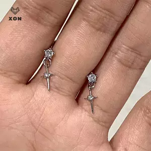 Bông Tai Pha Lệ Zircon Sáng Cho Thanh Thiếu Niên Nữ, Thiết Kế Thoáng Mát